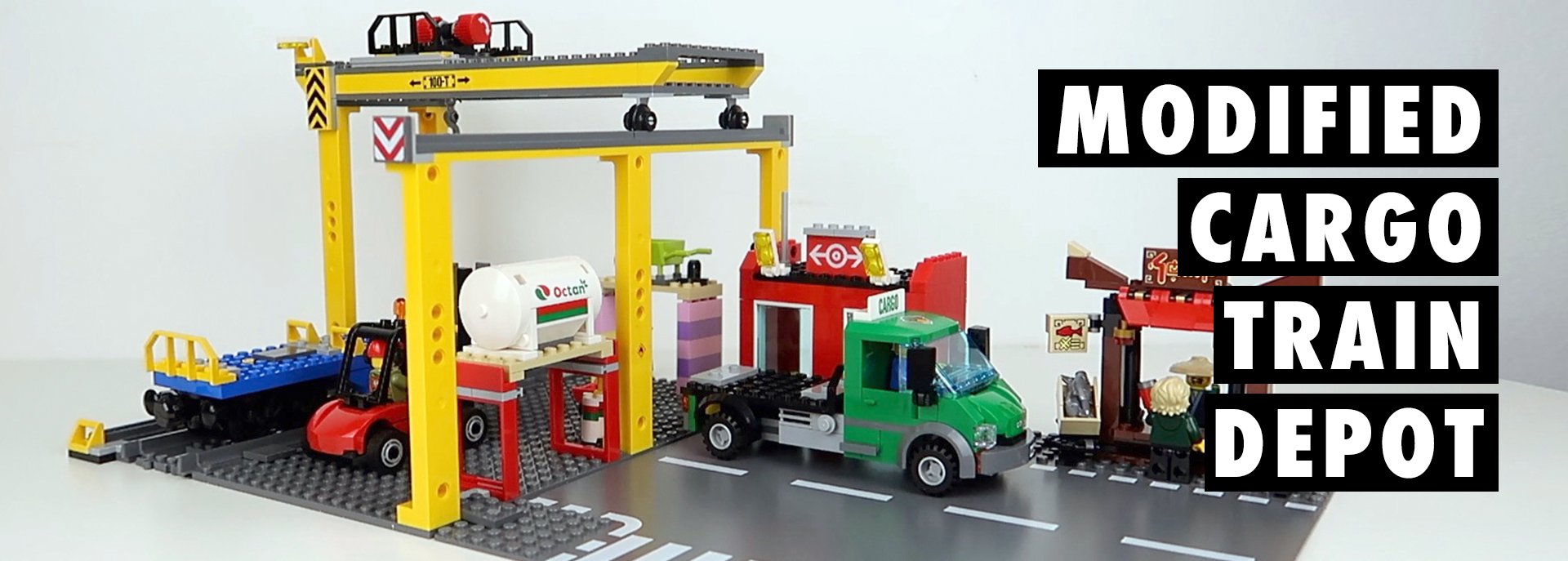 Modifying the LEGO City Cargo Train Depot to work better in my Custom LEGO City