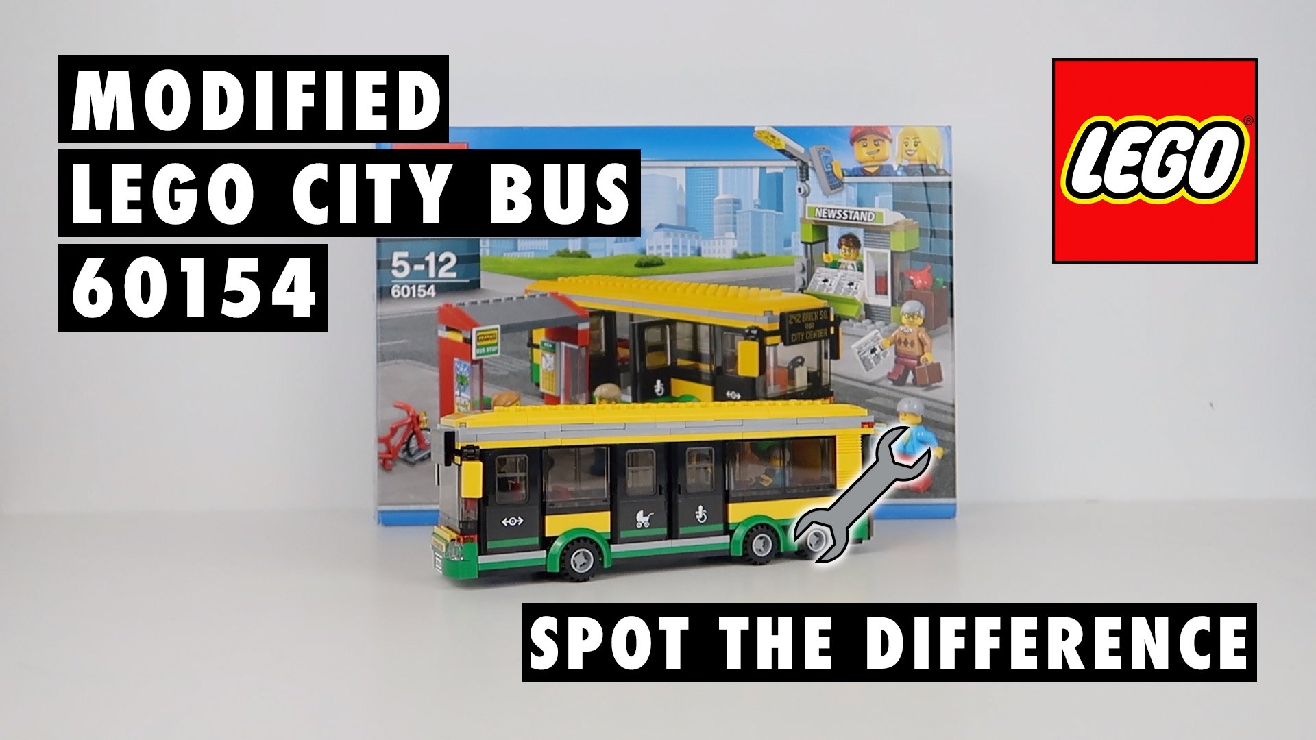 Spot the difference – Modified LEGO City Bus (set 60154)